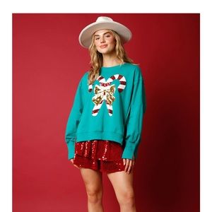 Fantastic Fawn Glitter Holiday Sweatshirt